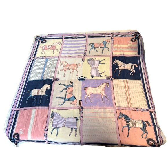 Fancy Horse Scarf Sheer Wrap Pony Equestrian 35 X 35 - Picture 1 of 4